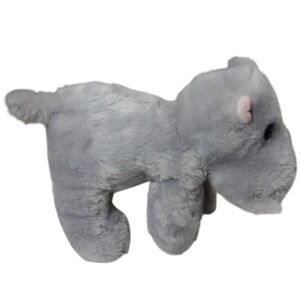 The Petting Zoo Hippo Plush Stuffed Animal Toy Gray Recycle Tag